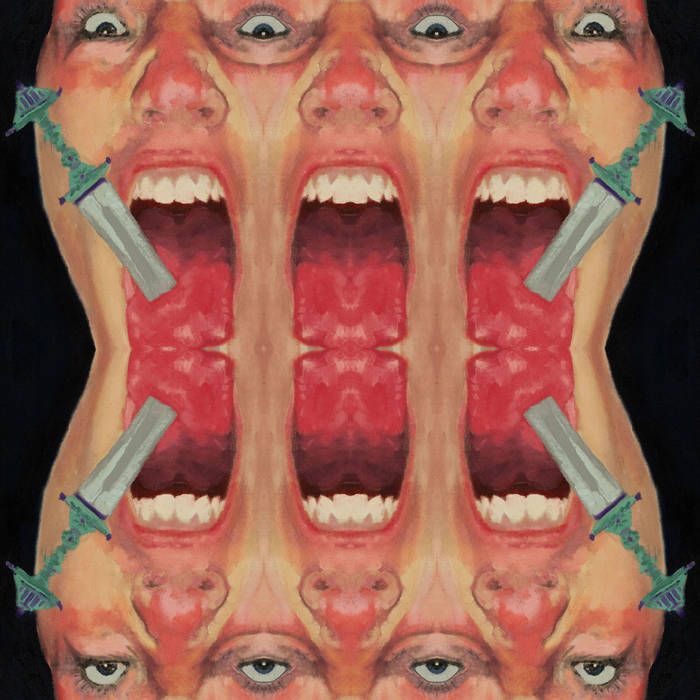6 bocas copiadas como en un espejo